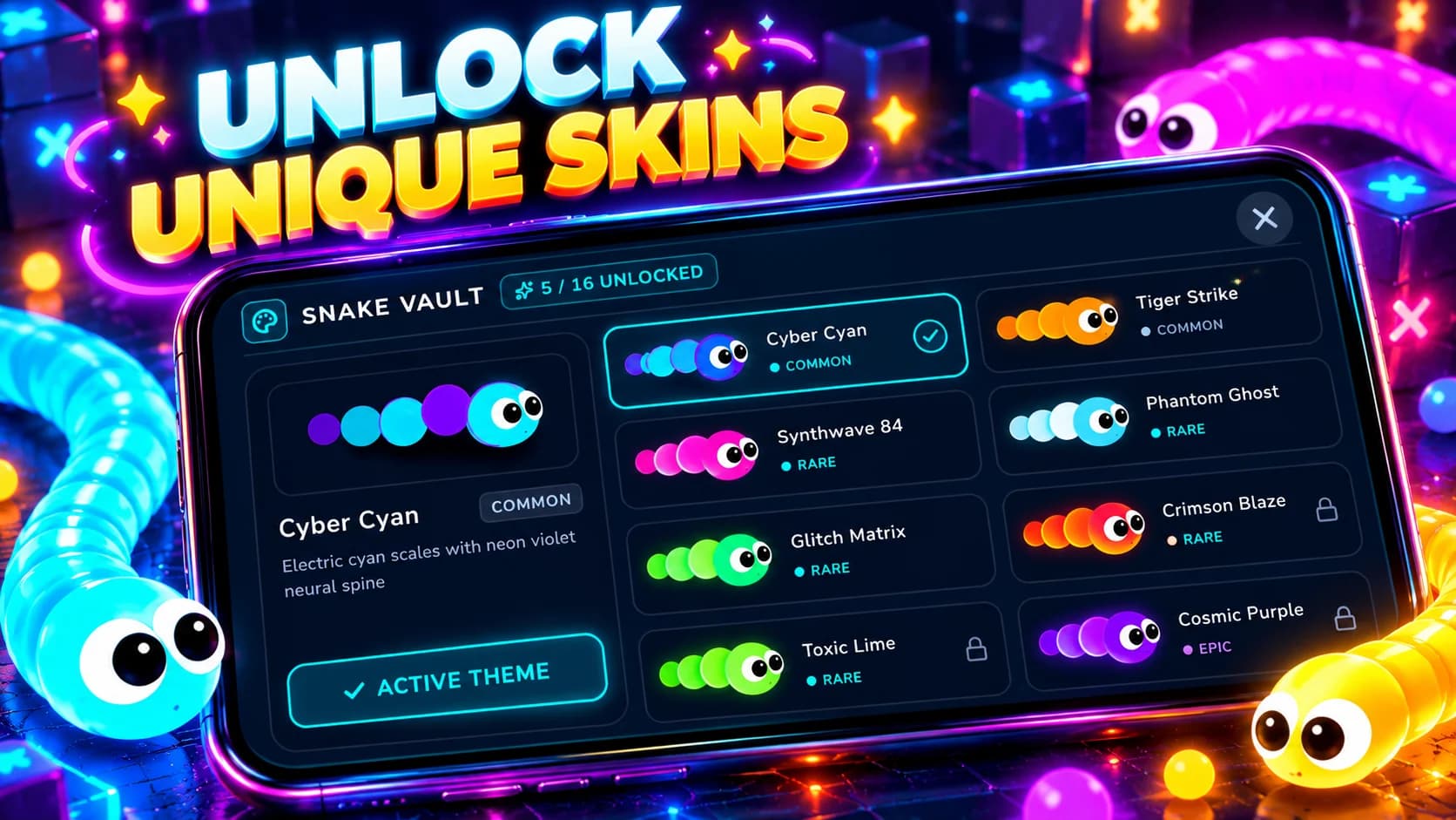 Coilix promotional screenshot 3: Snake vault